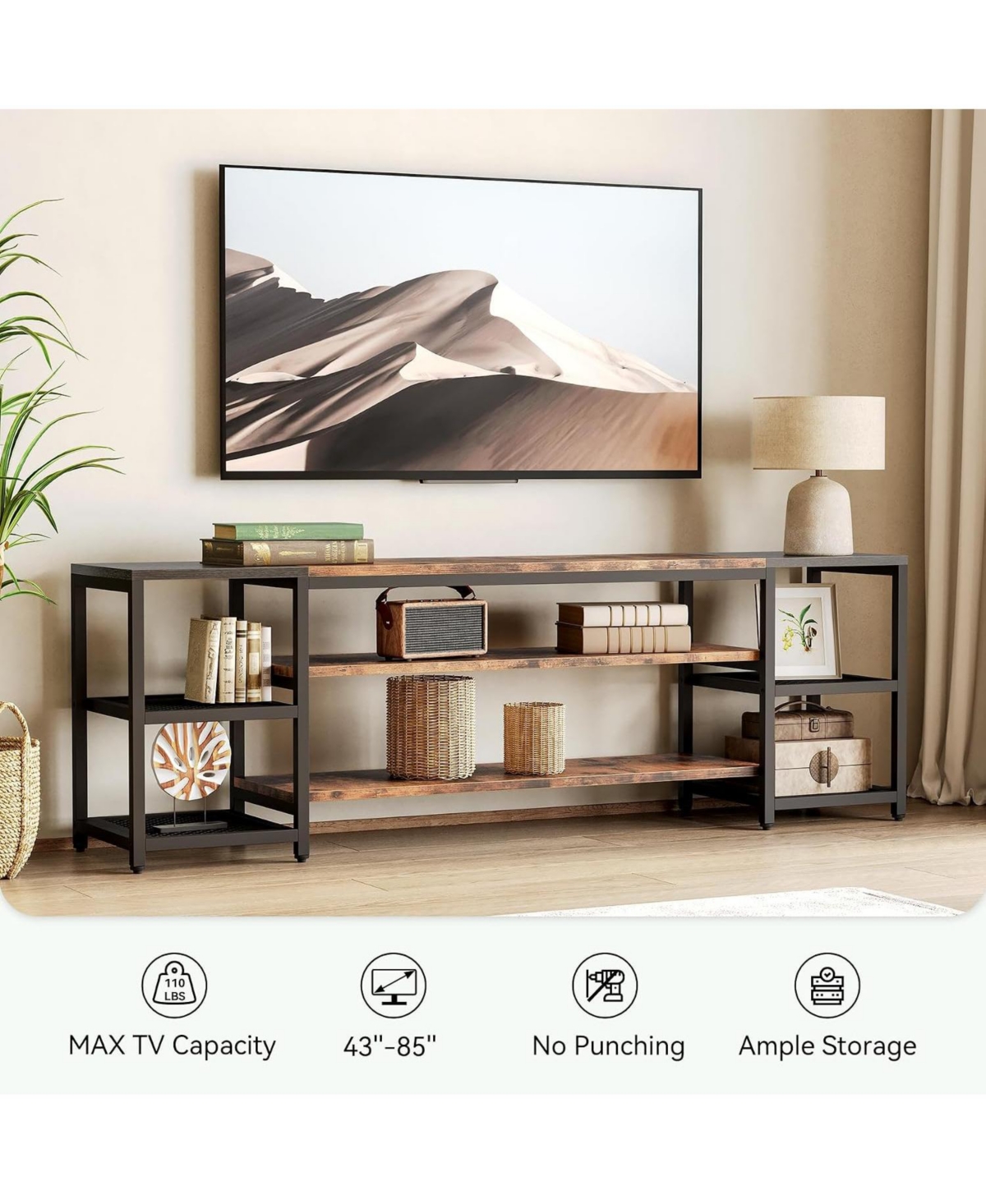 Tribesigns 78" Tv Stand for TVs up to 85", Farmhouse