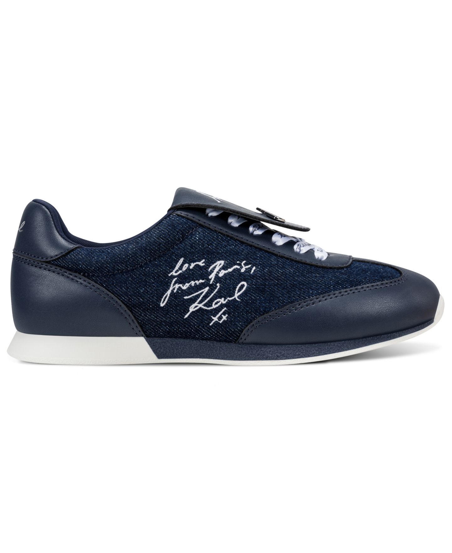 Женские кроссовки KARL LAGERFELD PARIS Midwood Lace-Up, цвет: Тёмно-синий — фото 2