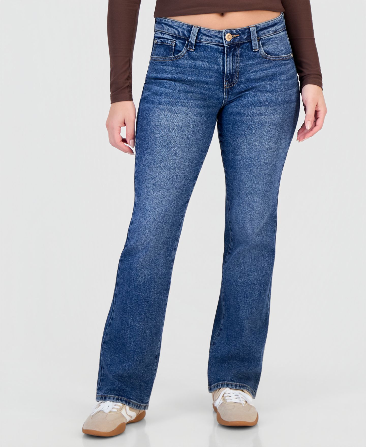Женские джинсы Celebrity Pink Juniors' Low-Rise Retro Bootcut, цвет: Borrego — фото 2
