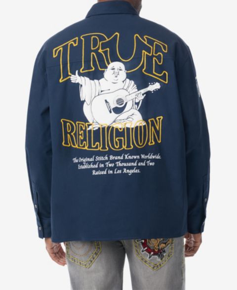 Мужская рубашка True Religion University, цвет: Синий