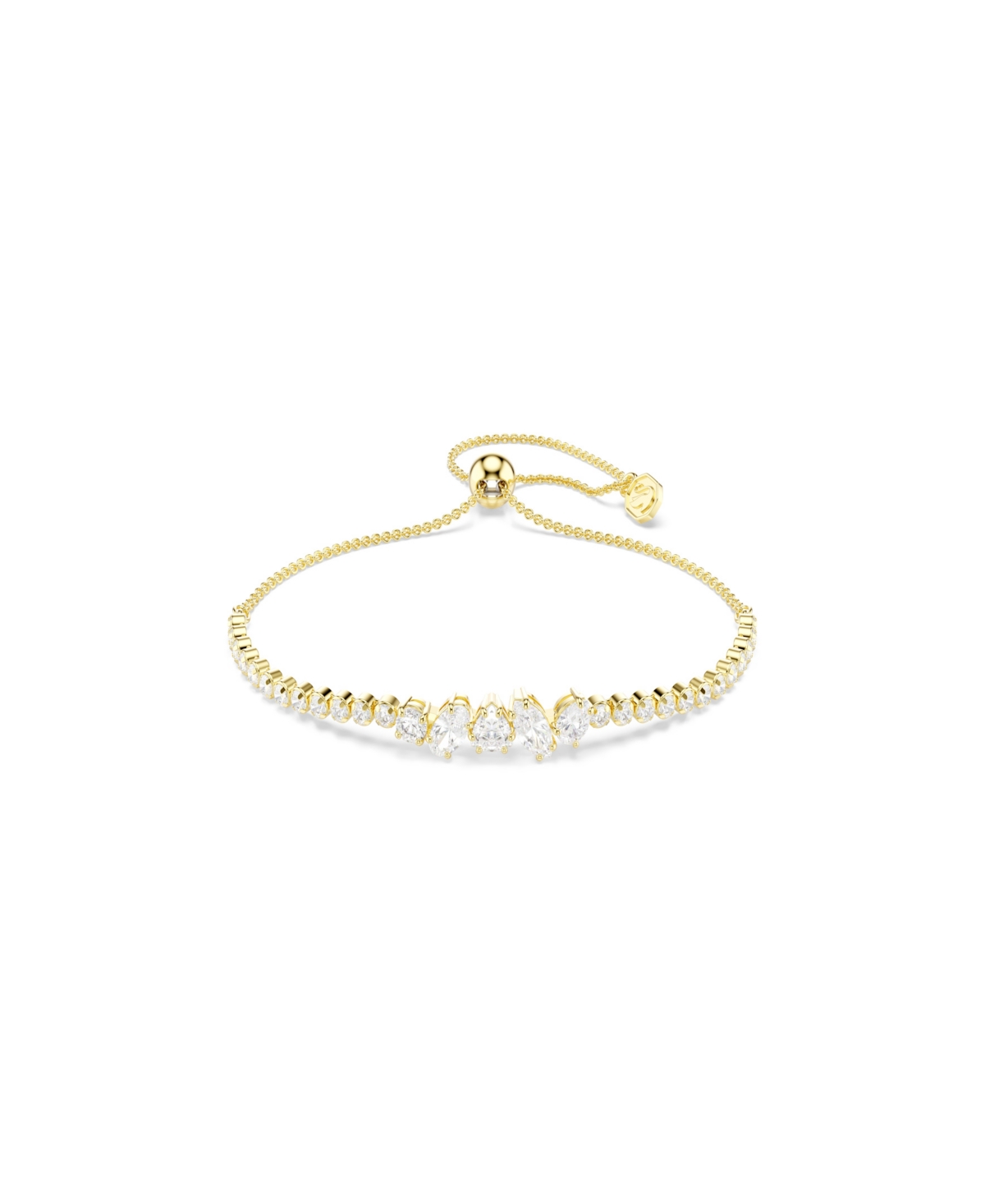 Swarovski Gold-Tone Plated White Crystal Bracelet
