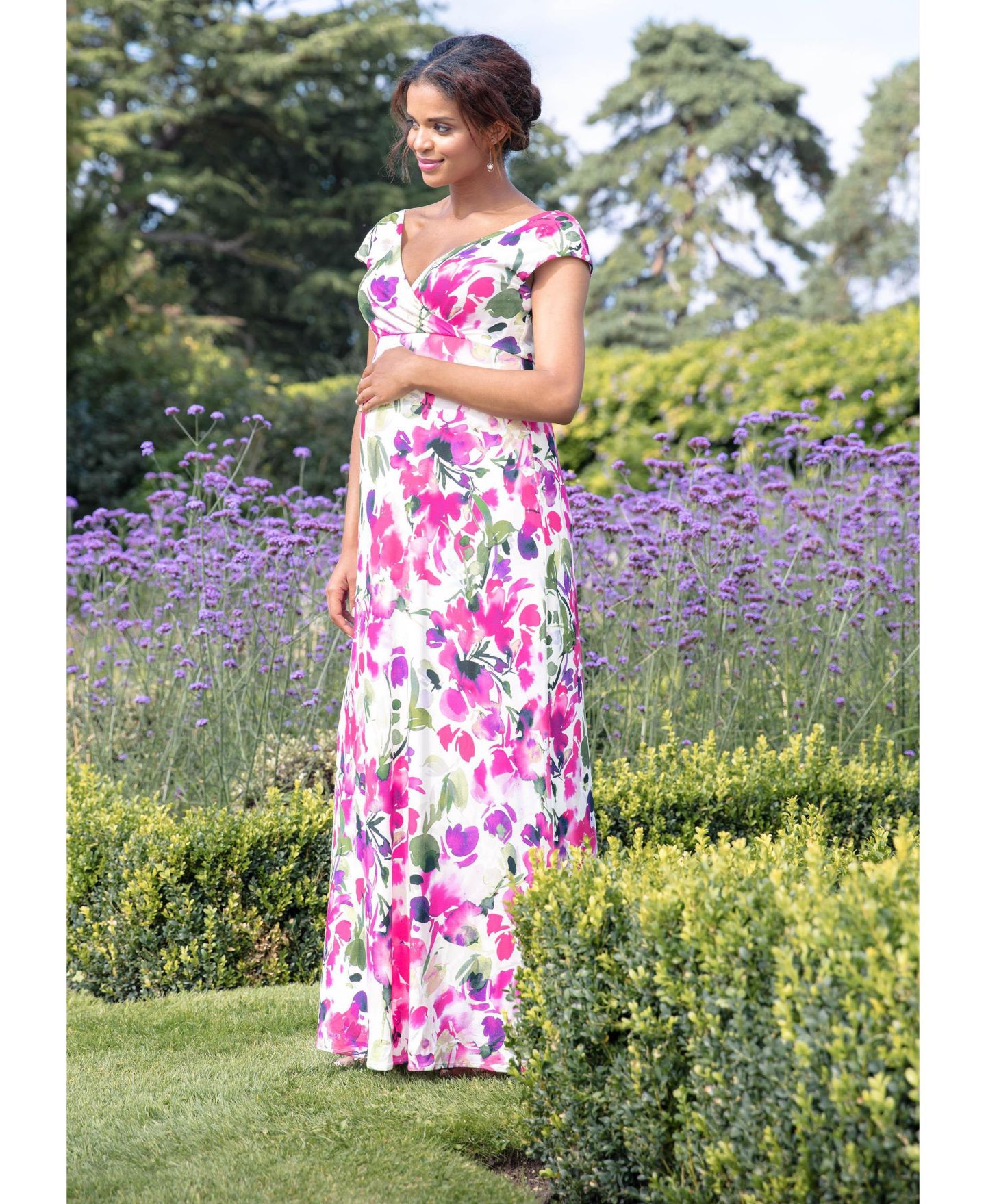Женское платье Tiffany Rose Maternity Tiffany Rose Alana Maxi, цвет: Fuschia Florals — фото 7