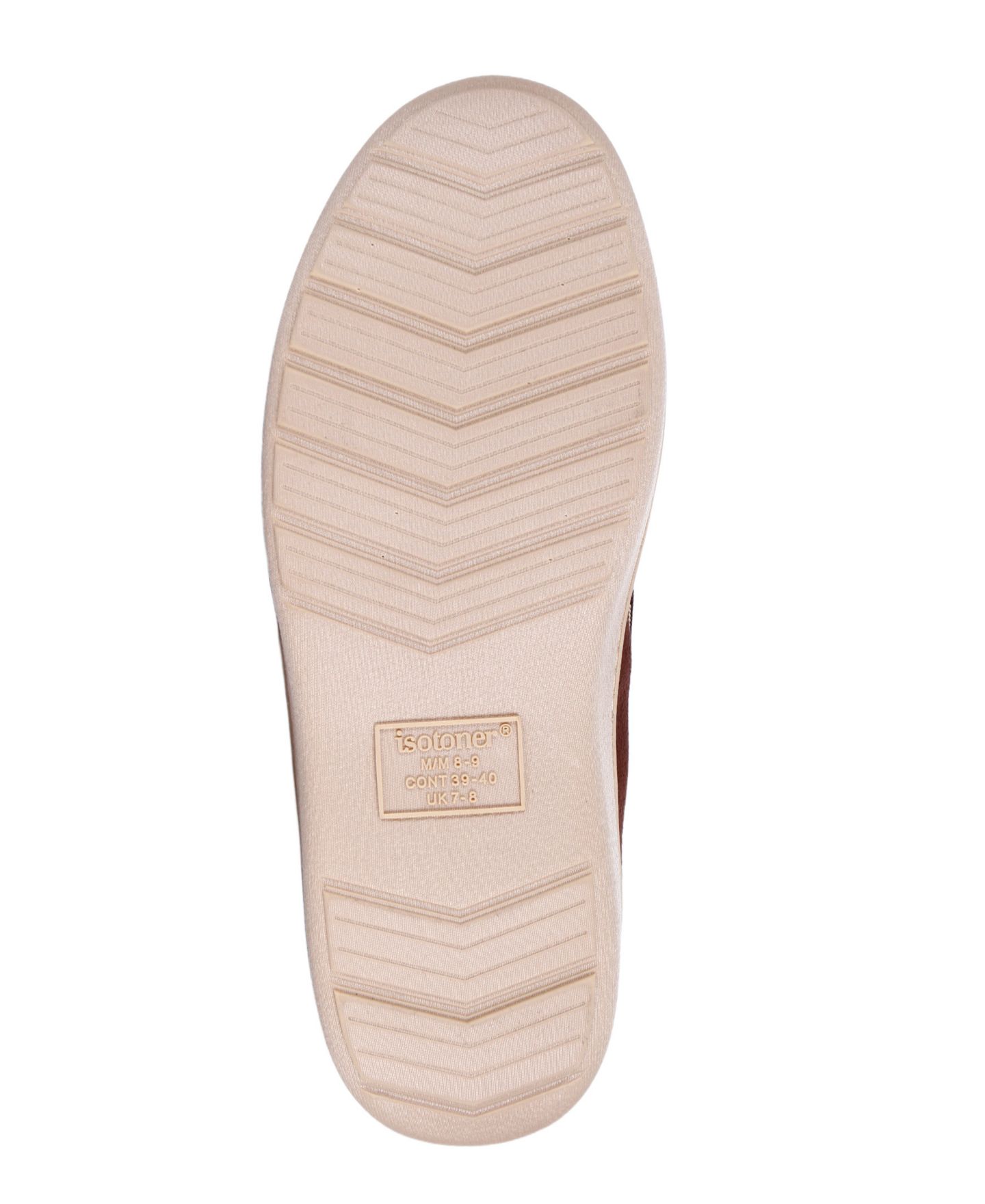 Мужские тапочки Isotoner Boater Moccasin Slippers, цвет: Коричневый — фото 5