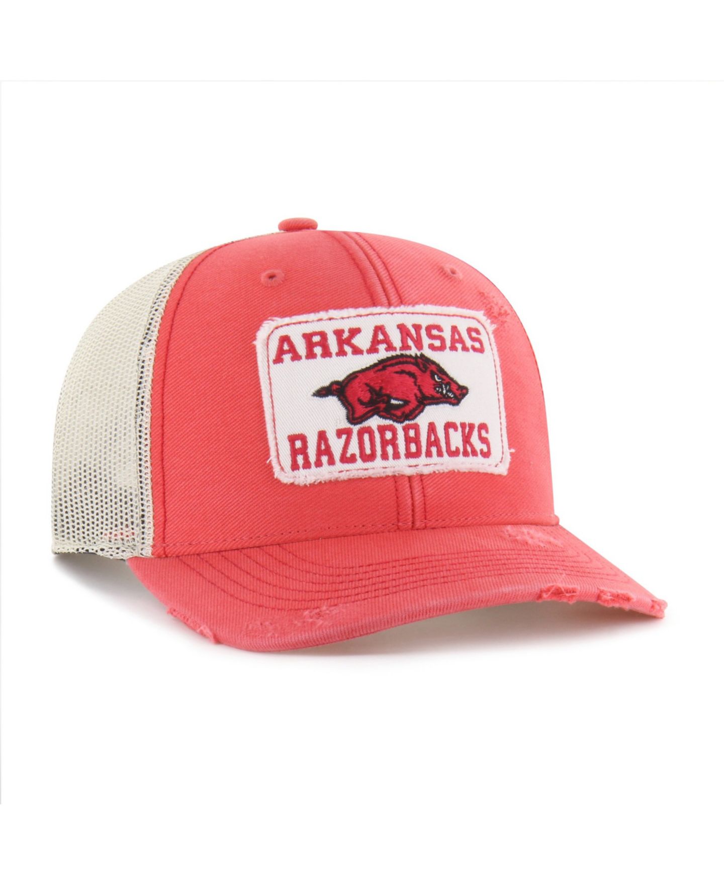 Кепка '47 Brand Red Arkansas Razorbacks Egremont Well-Worn Adjustable Trucker Hat — фото 2