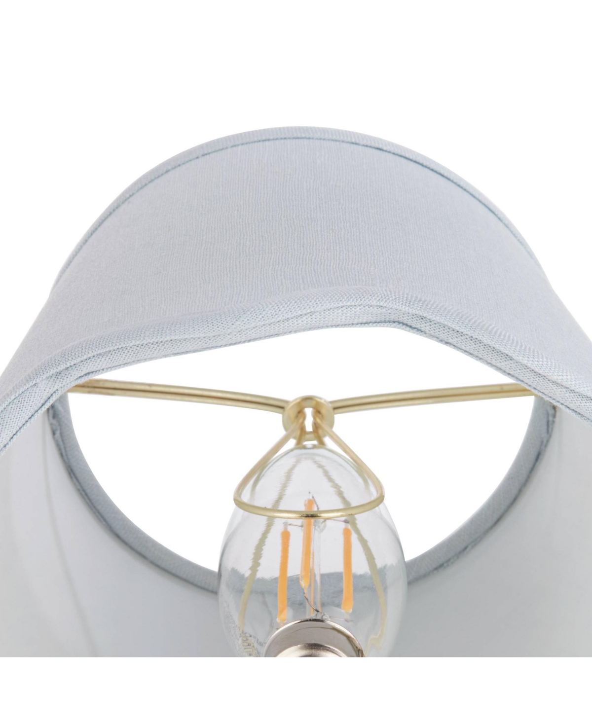 Springcrest Mylie Soft Blue Scallop Empire Lamp Shade 4x6x5.5 (Clip-On)