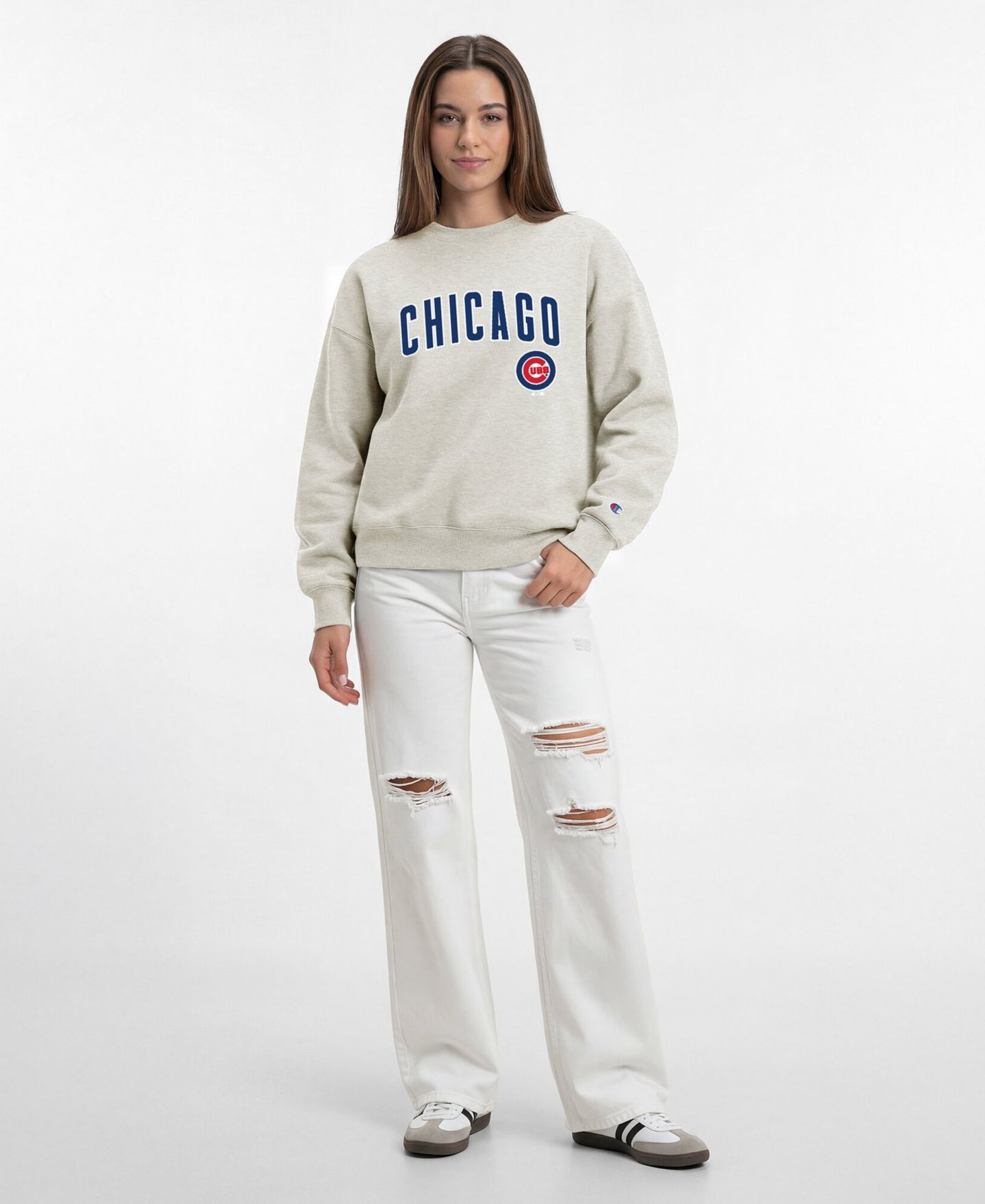 Женский свитшот Champion Chicago Cubs Relaxed-Fit Dropped-Shoulder — фото 3