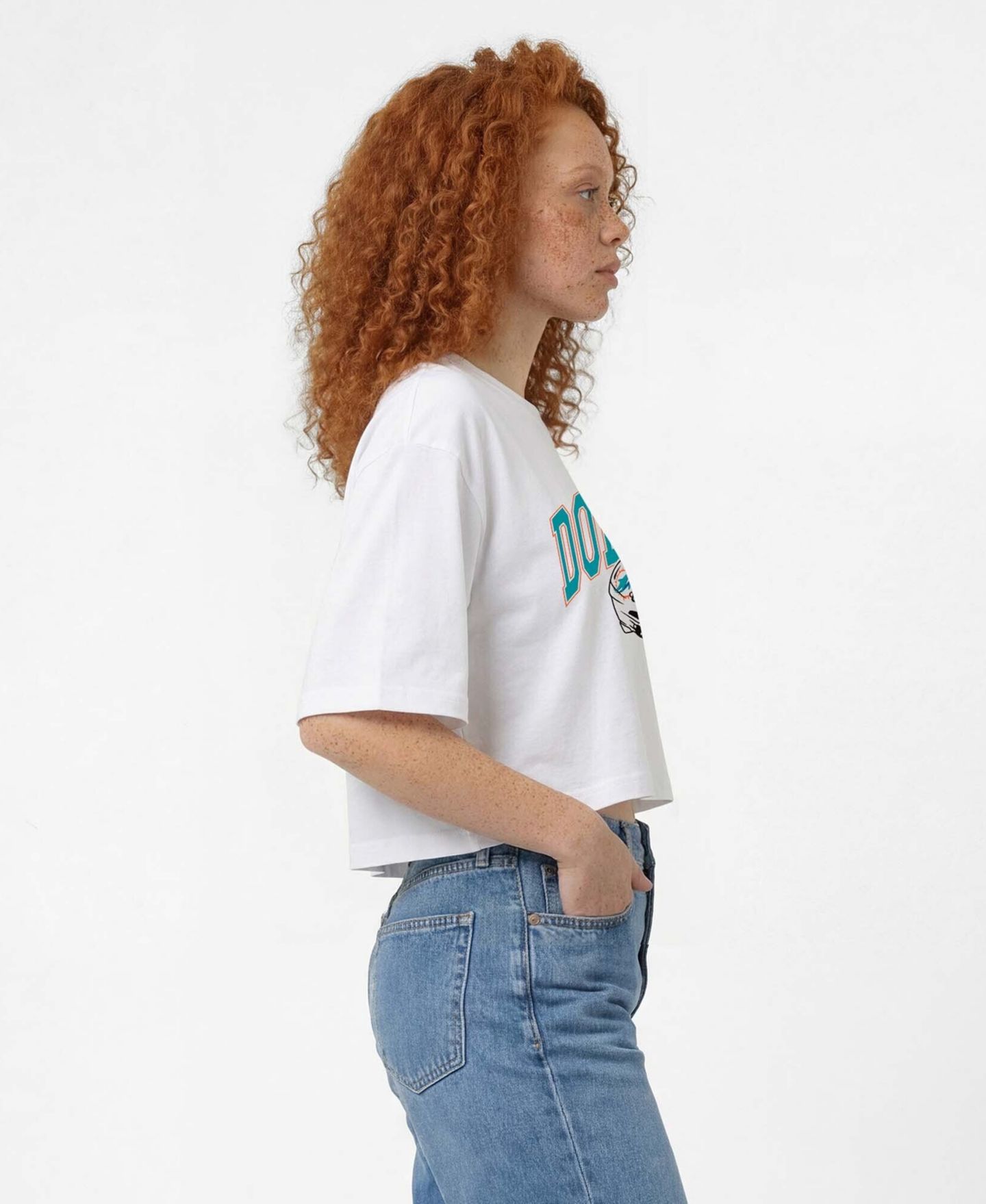 Женская футболка Champion Miami Dolphins Boyfriend-Cropped — фото 4