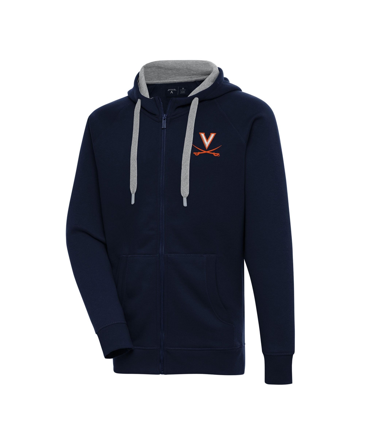 Antigua Men's Navy Virginia Cavaliers Victory Full-Zip Hoodie