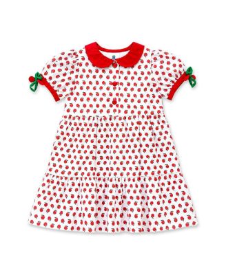 Little Girls (2T-6X) Apple Print Dress with Apples