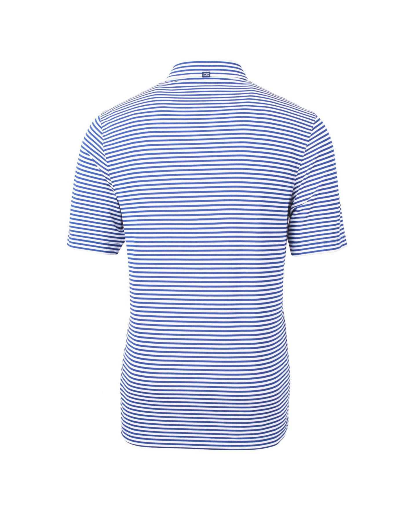 Мужское поло Cutter & Buck Royal Duke Blue Devils Virtue Eco Pique Stripe DryTec Polo Shirt — фото 3