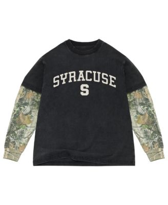 Men's Black/Camo Syracuse Orange Back Bay Twofer Heavyweight Long sleeves T-Shirt