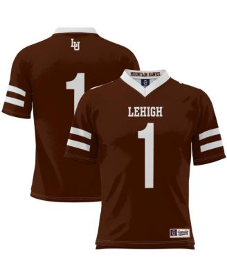 Men's 1 Brown Lehigh Mountain Hawks Football Jersey