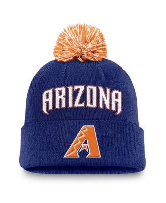 Men's Royal Arizona Diamondbacks Peak Cuffed Knit Hat with Pom