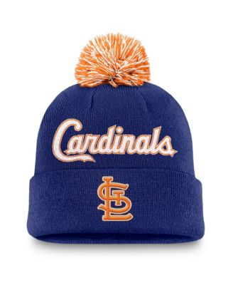 Men's Royal St. Louis Cardinals Peak Cuffed Pom with Knit Hat