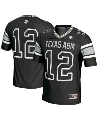 Men's 12 Black Texas A&M Aggies Football Lightweight Fashion Jersey