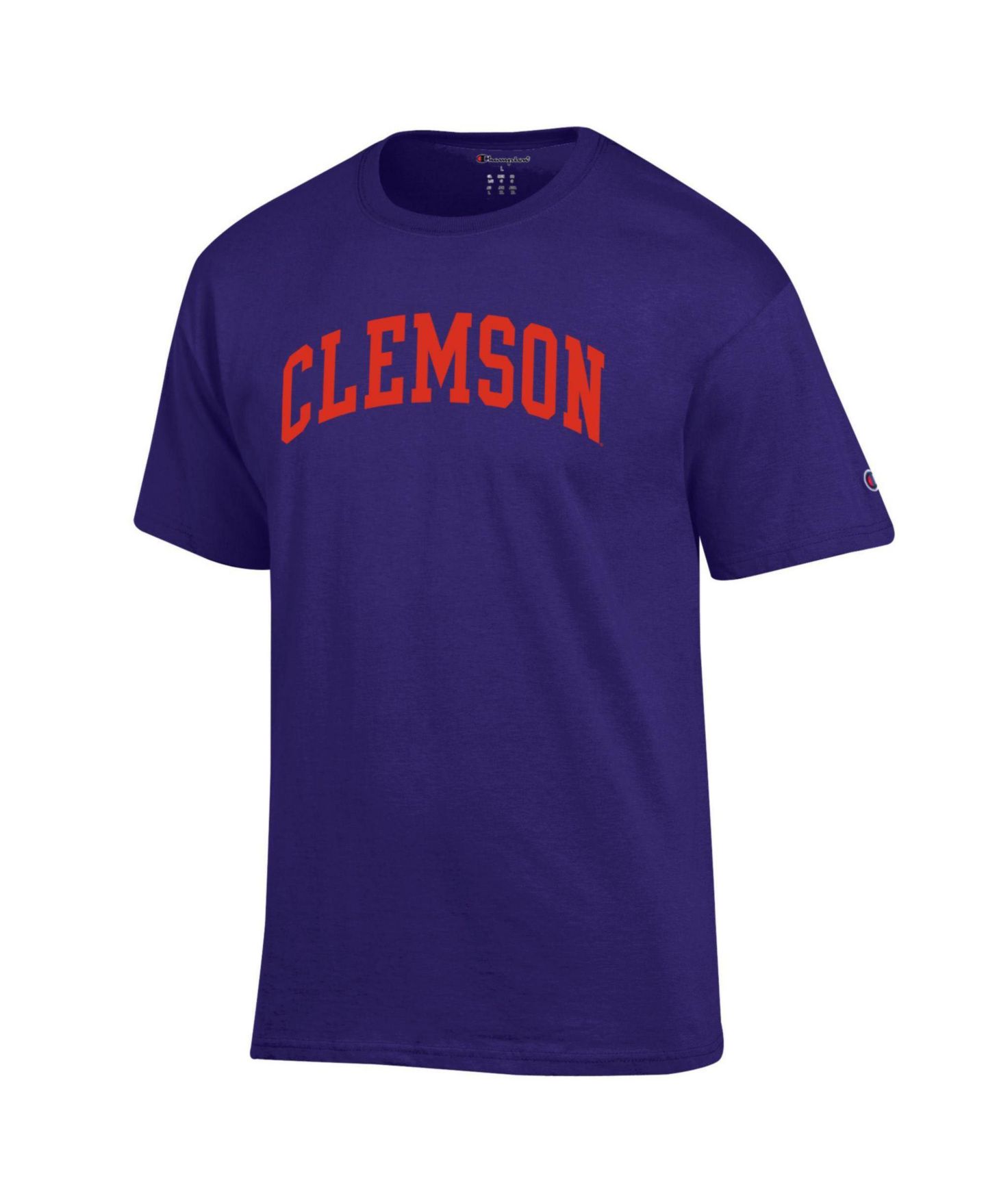 Мужская футболка Champion Purple Clemson Tigers Basic Arch — фото 2