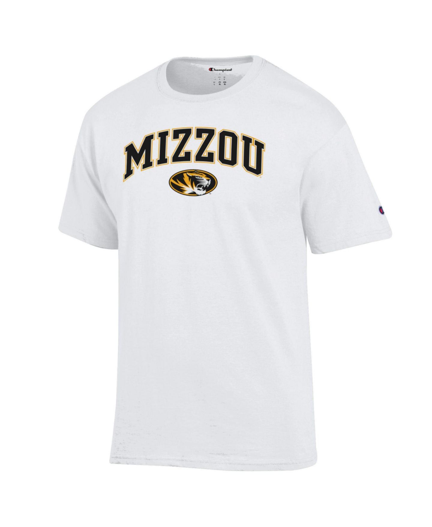 Мужская футболка Champion White Missouri Tigers Arched Logo — фото 2