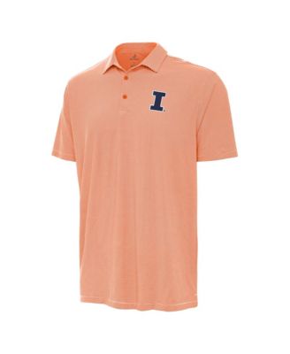 Men's Orange/White Illinois Fighting Illini Twine Polo Shirt