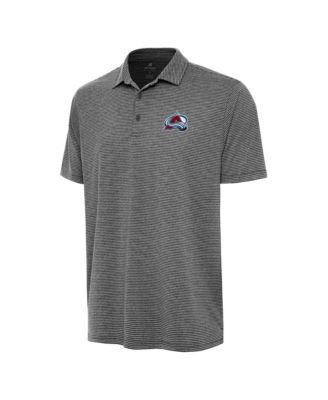 Men's Heather Black Colorado Avalanche Scheme Polo Shirt