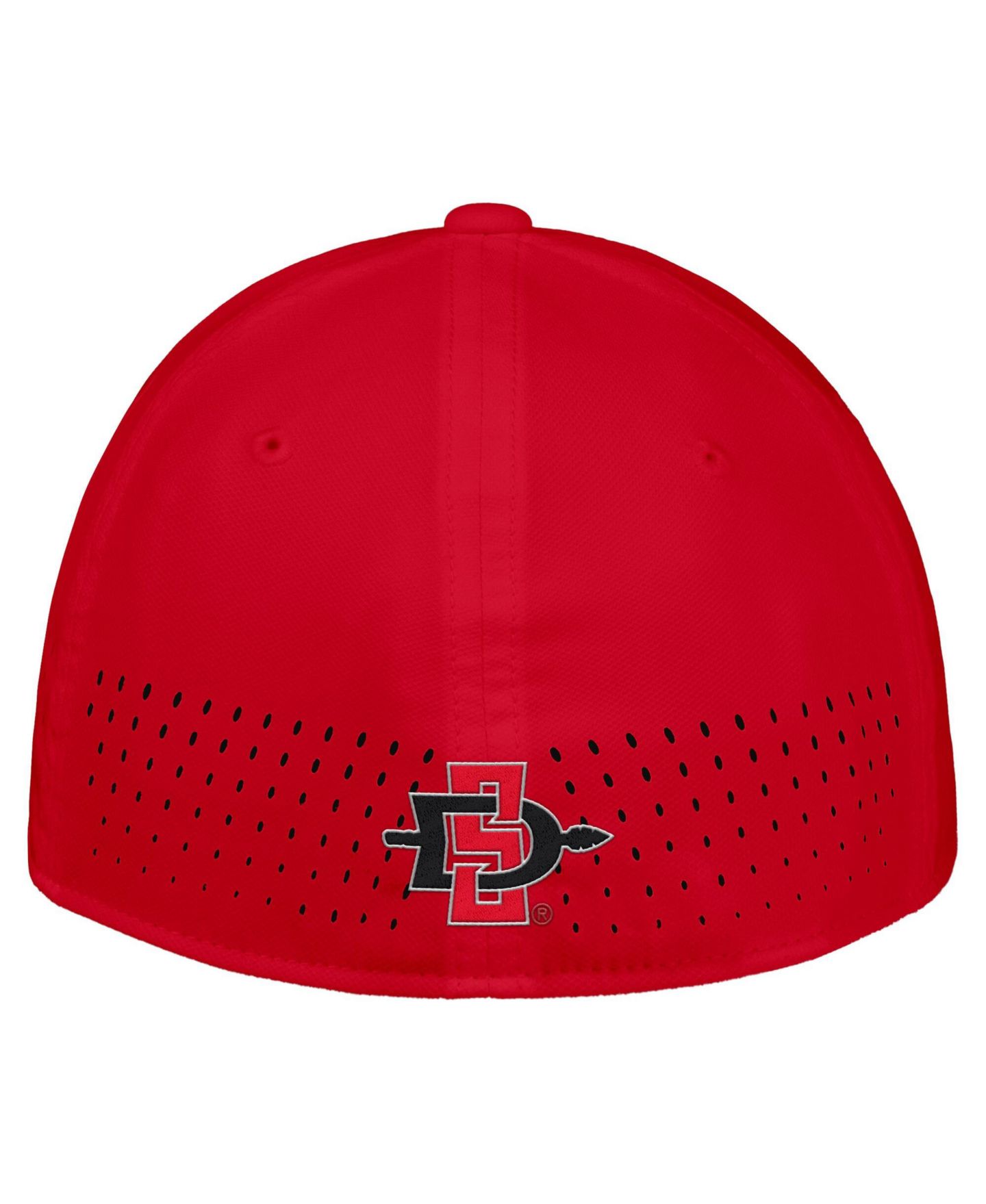Мужской головной убор Nike Red San Diego State Aztecs 2026 On-Field AeroBill SwooshFlex Dri-FIT Hat — фото 2