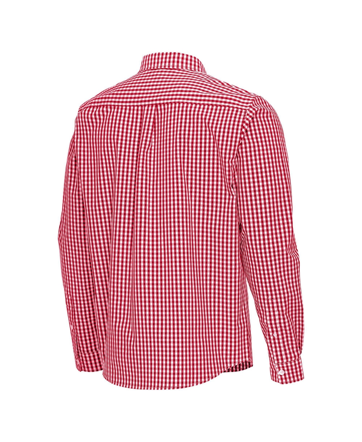 Antigua Men's Red Georgia Bulldogs Ellis Woven Tri-Blend Long sleeves Button-Down Shirt