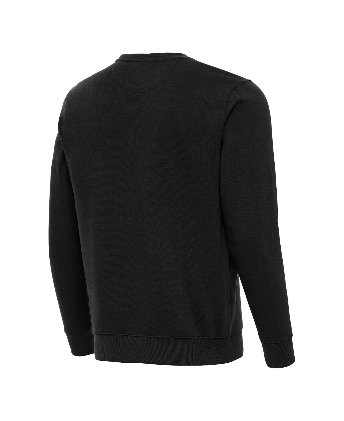 Antigua Men's Black Boston Bruins Victory Pullover Sweatshirt In Black