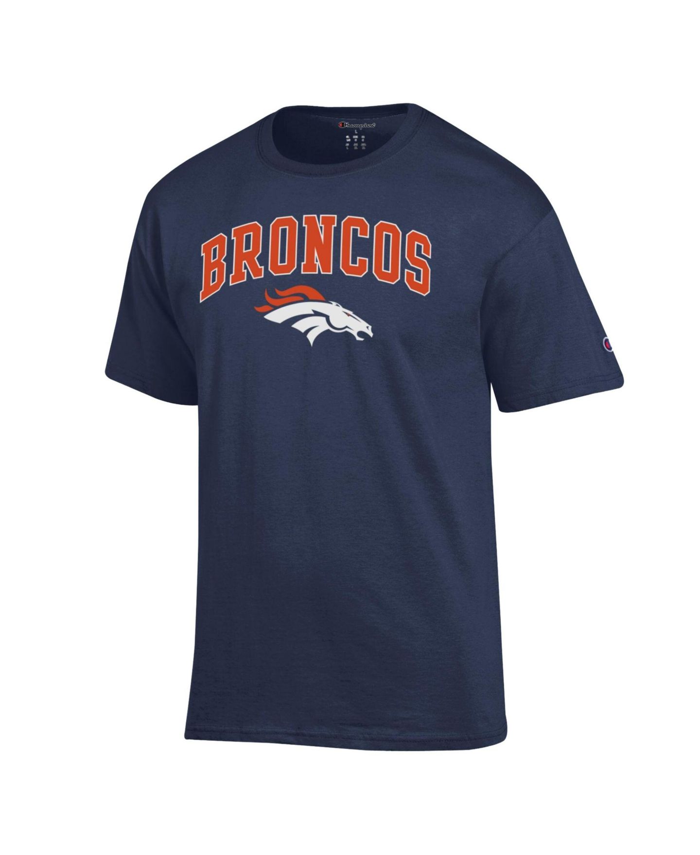 Мужская футболка Champion Navy Denver Broncos Arch Over Logo — фото 2