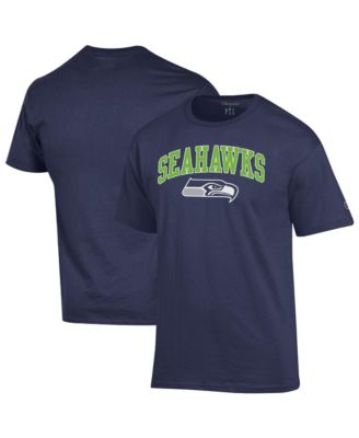 Men's College Navy Seattle Seahawks Arch Over Logo T-Shirt