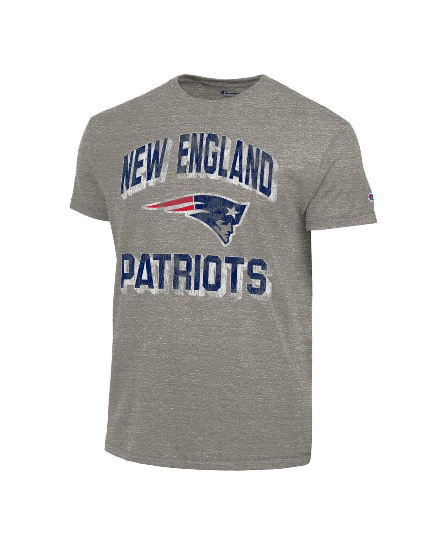 Мужская футболка Champion Heather Charcoal New England Patriots Ultimate Tri-Blend — фото 2