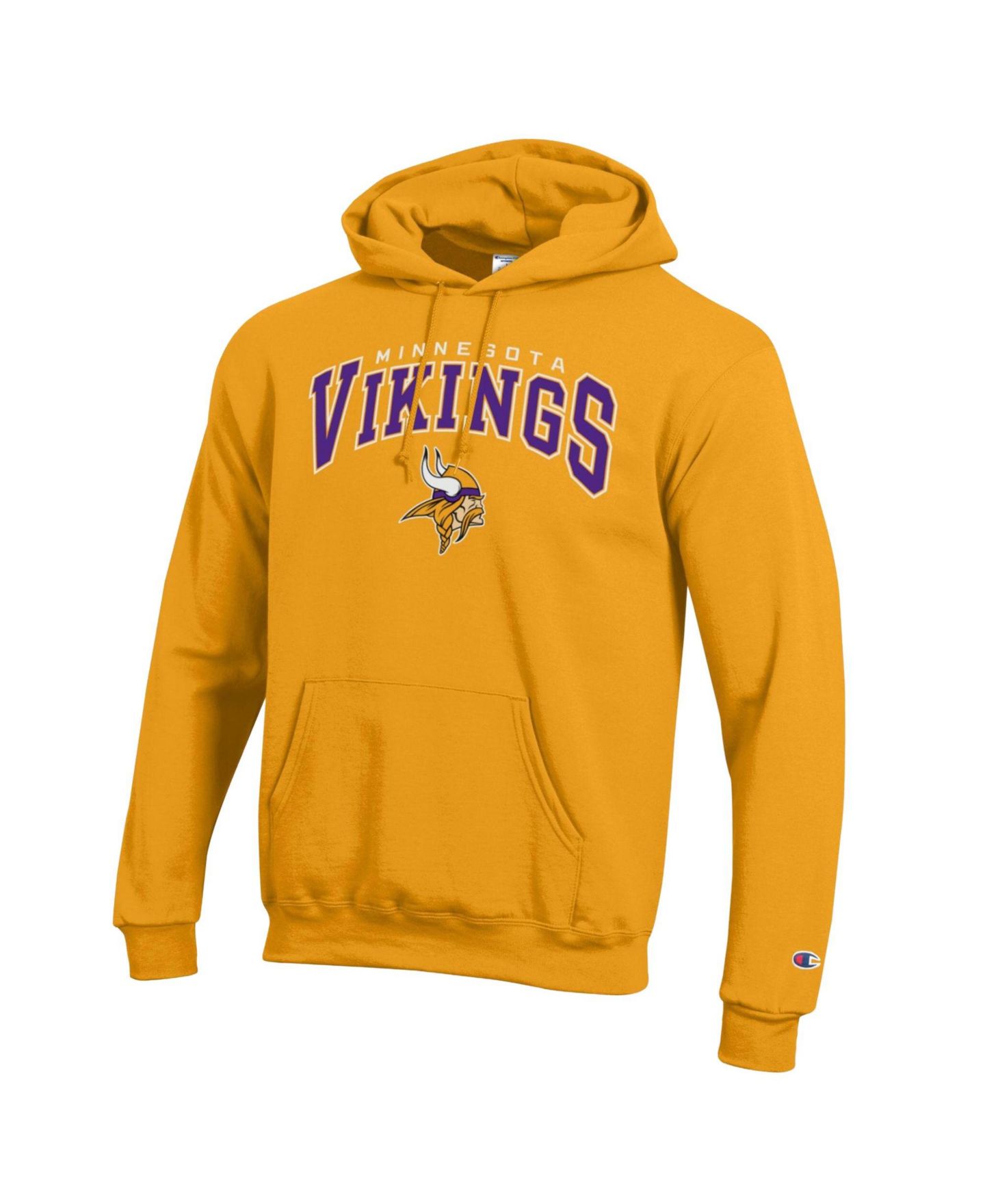 Мужское худи Champion Gold Minnesota Vikings Power Blend Arch over Logo — фото 2