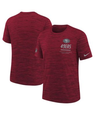 Big Boys and Girls Scarlet San Francisco 49ers Sideline Velocity Dri-FIT T-Shirt