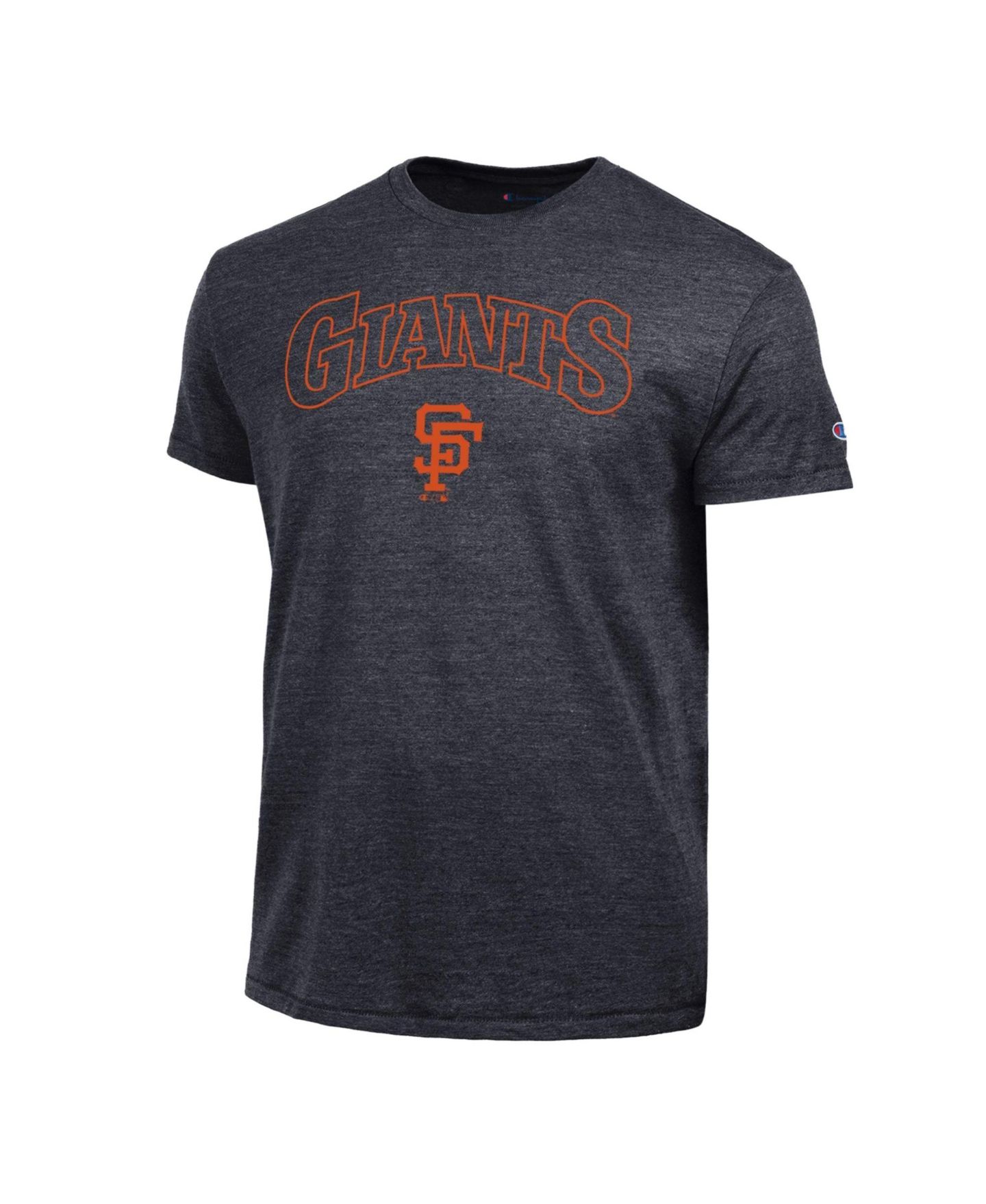 Мужская футболка Champion Black San Francisco Giants Cooperstown Wordmark Lockup Tri-Blend — фото 2