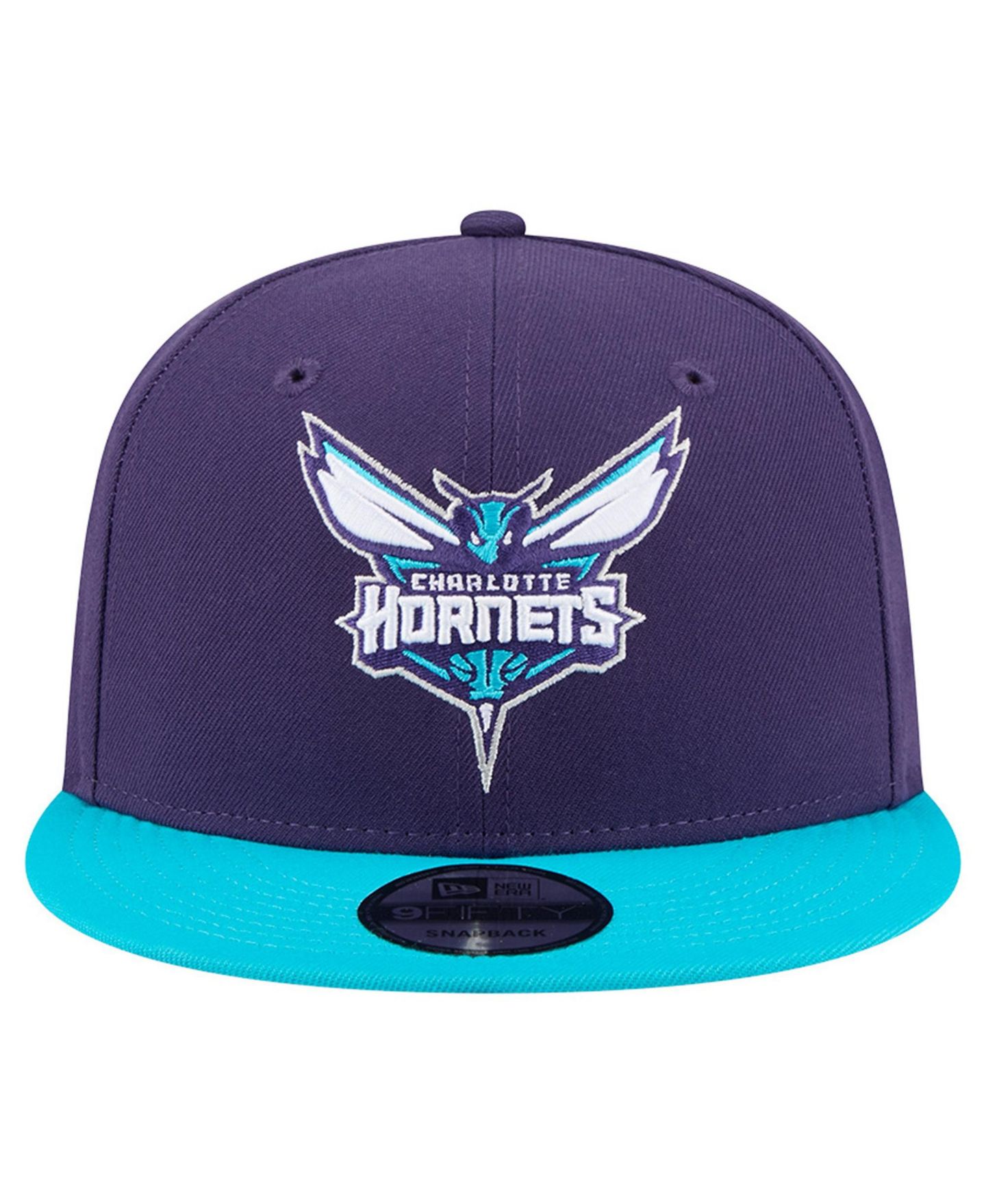 Мужская кепка New Era Purple Charlotte Hornets Two-Tone 9FIFTY Snapback Hat — фото 2