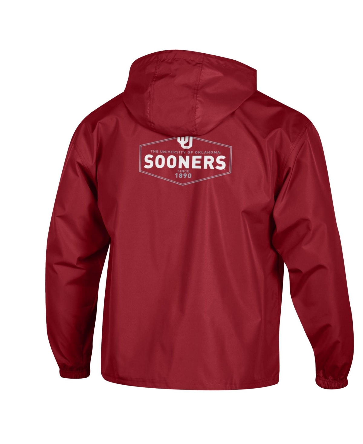 Champion Men's Crimson Oklahoma Sooners Delay Packable Half-Zip Jacket