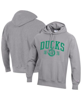 Men's Heather Gray Oregon Ducks Established Reverse Weave Hoodie