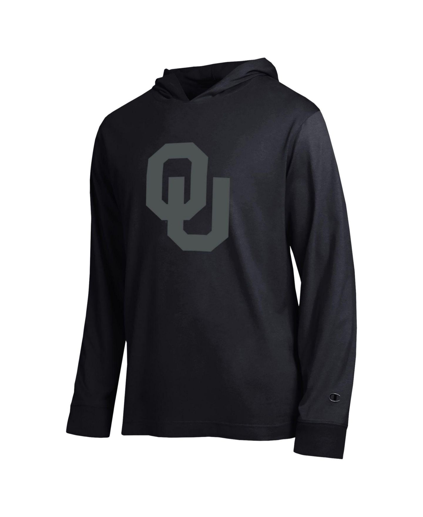 Мужская футболка Champion Black Oklahoma Sooners Tonal All-Star Long Sleeve Hooded — фото 2