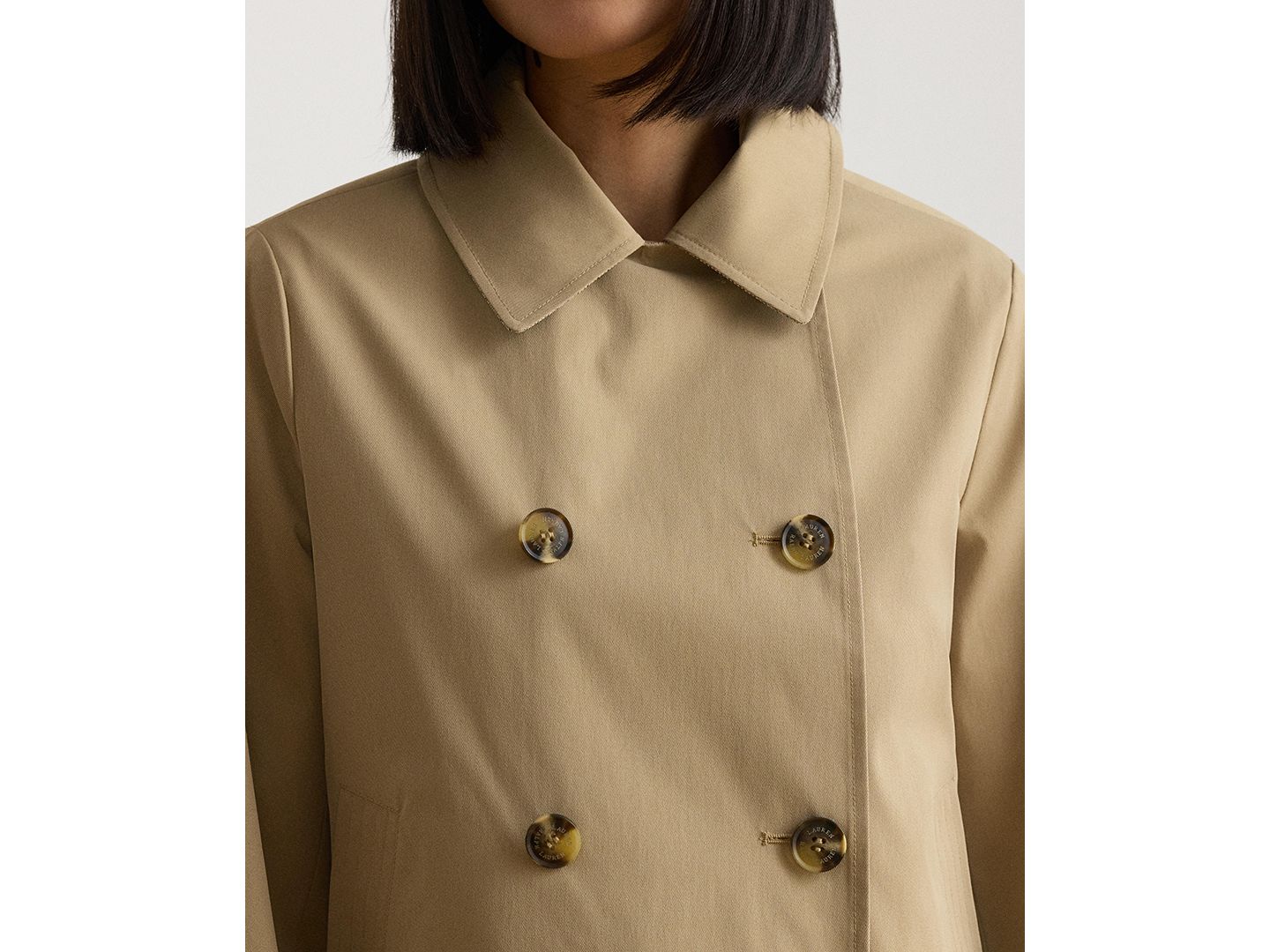 Женское пальто Lauren Ralph Lauren Reversible Short Trench, цвет: Клетчатый — фото 4
