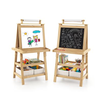 Double-Sided Art Easel with Paper Roll