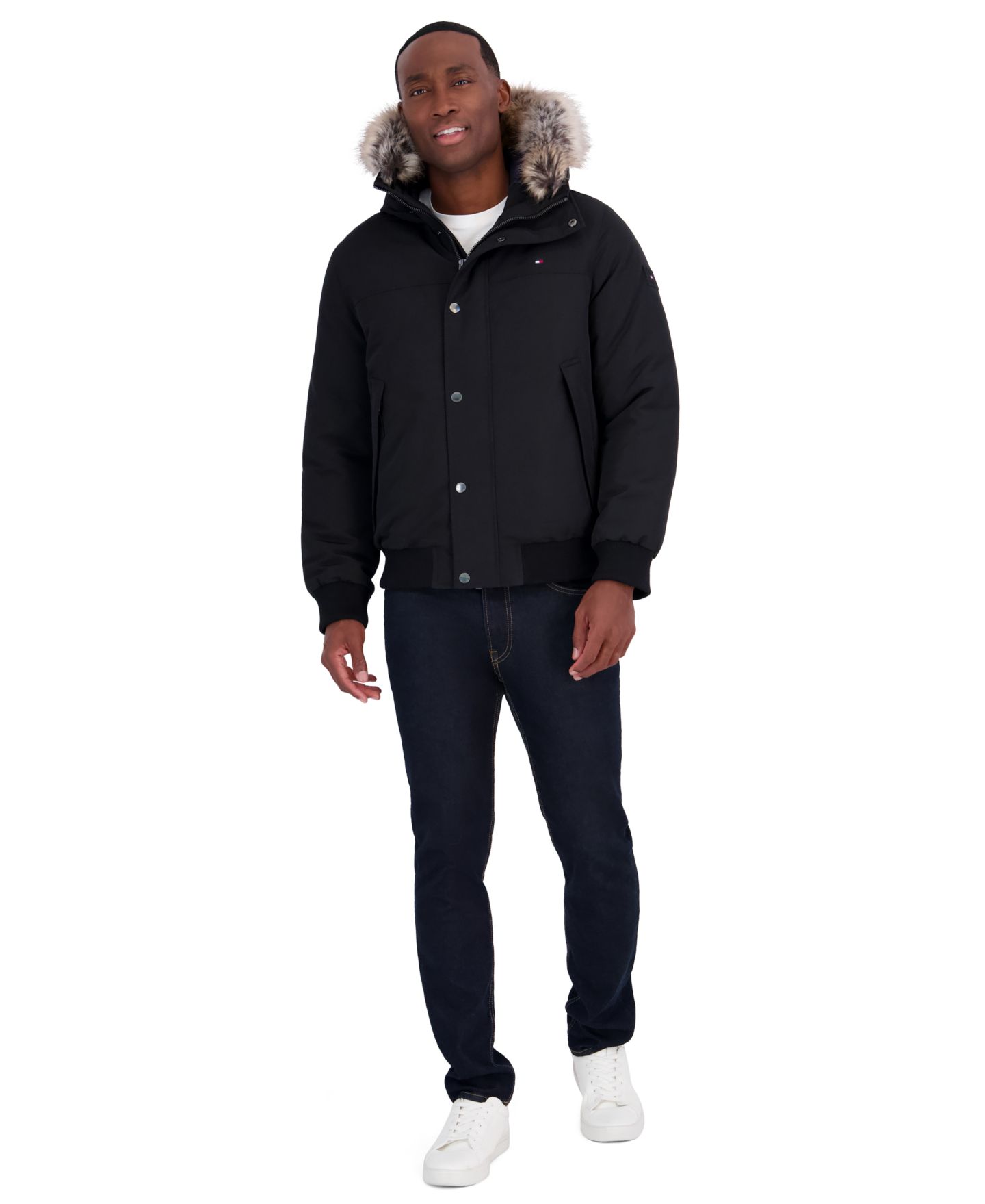 Мужская куртка Tommy Hilfiger Snorkel Bomber Regular-Fit, цвет: Чёрный — фото 2