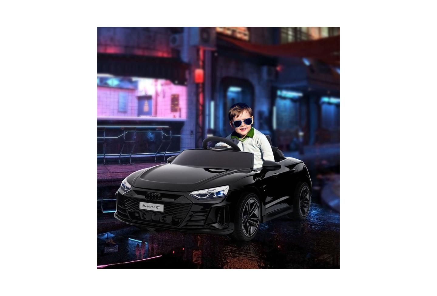 Детская игрушка YOBTOP Audi RS E-tron GT 12V Licensed Remote-Control Electric Ride-On Car, 55 lb. Capacity, от 3 лет, цвет: Чёрный — фото 8
