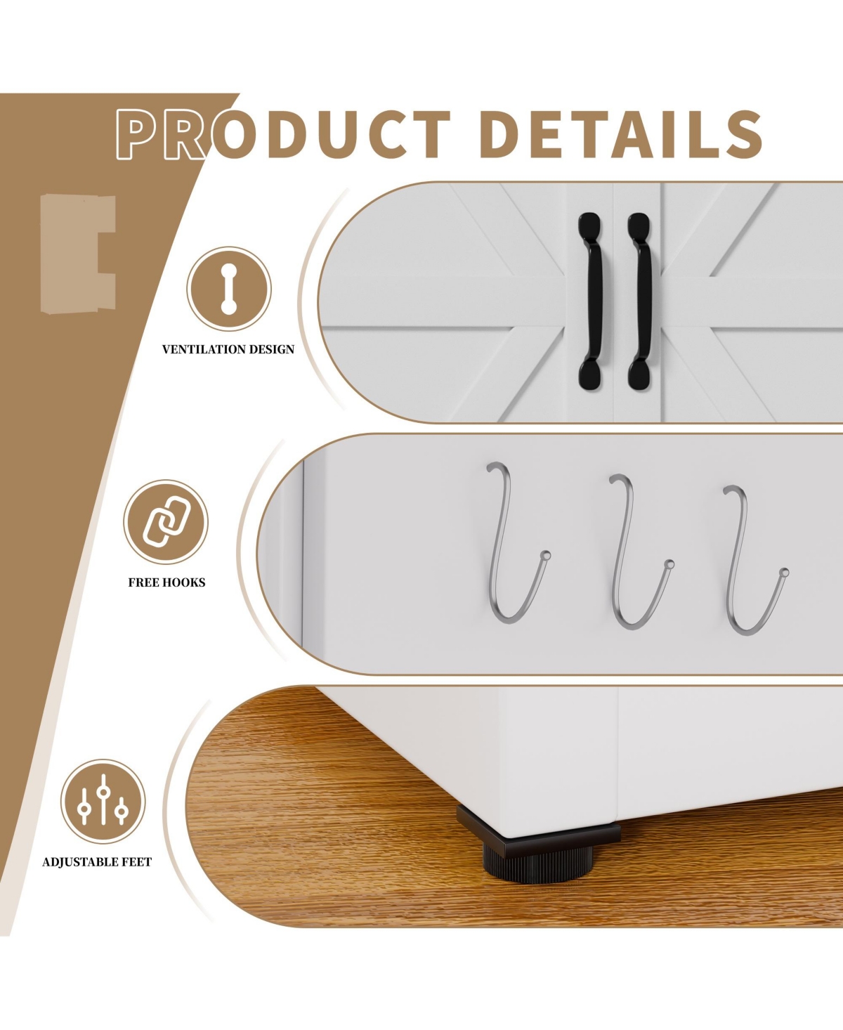 Boyel Living Steel Storage Cabinet Adjustable Shelves Dust Proof Moisture Resistant