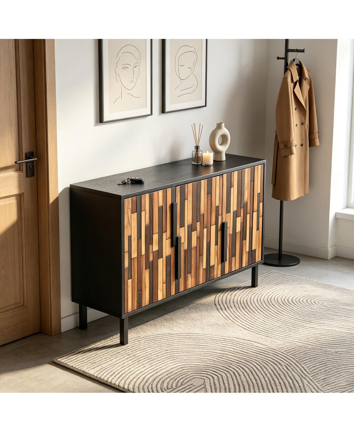 Streamdale Furniture Streamdale 47.24" Sideboard With Straight Wood Pattern