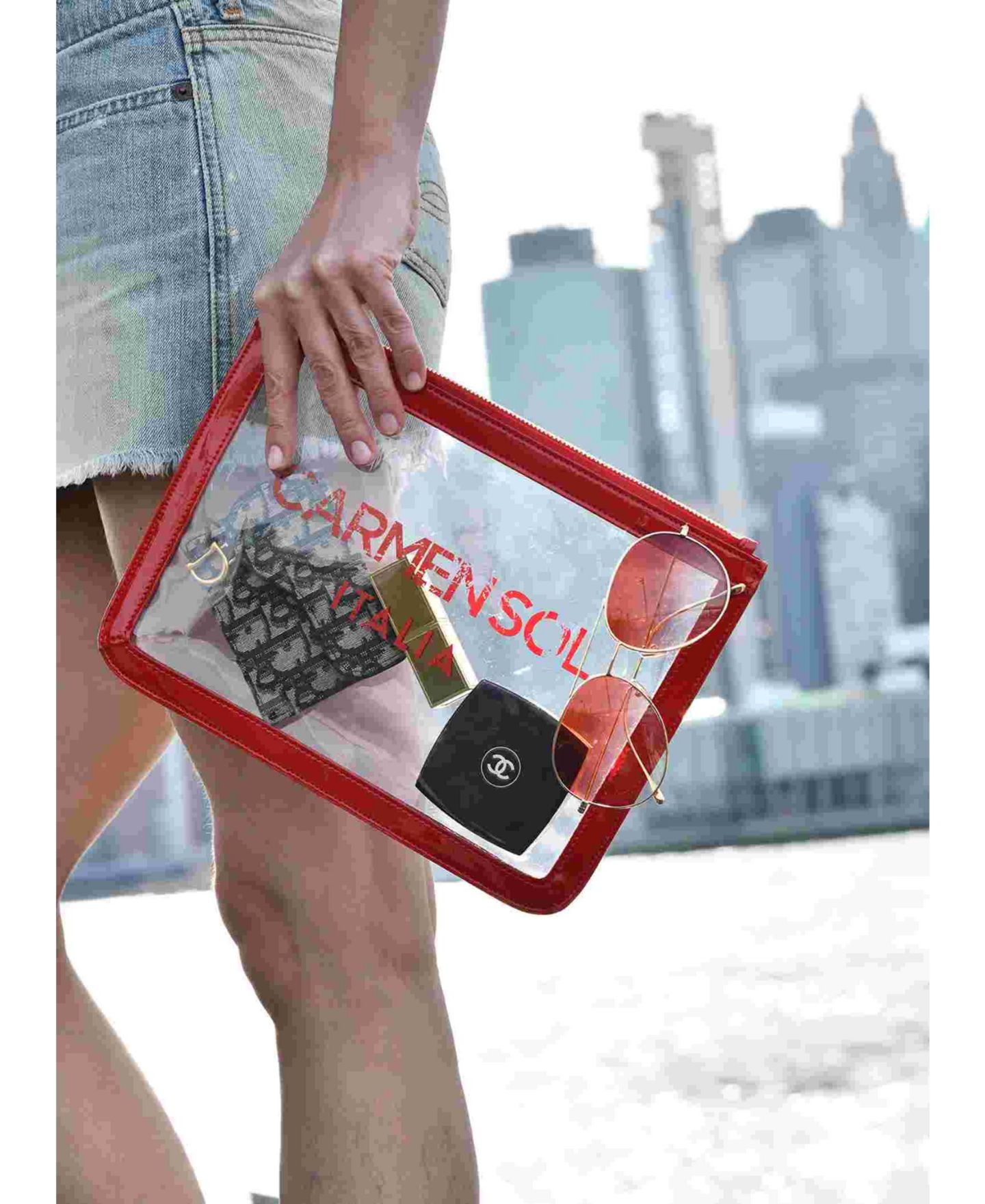 Женская сумка CARMEN SOL Venezia Clear Mini Tote Clear, цвет: Синий — фото 3