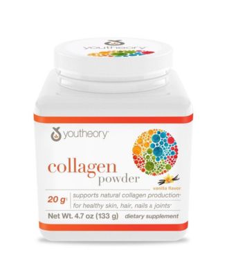 Collagen Powder Vitamin C and Biotin Hair, Nails, Skin and Joint Support  Hydrolyzed  Dairy, Soy, Gluten Free Vanilla, 4.7 Ounce