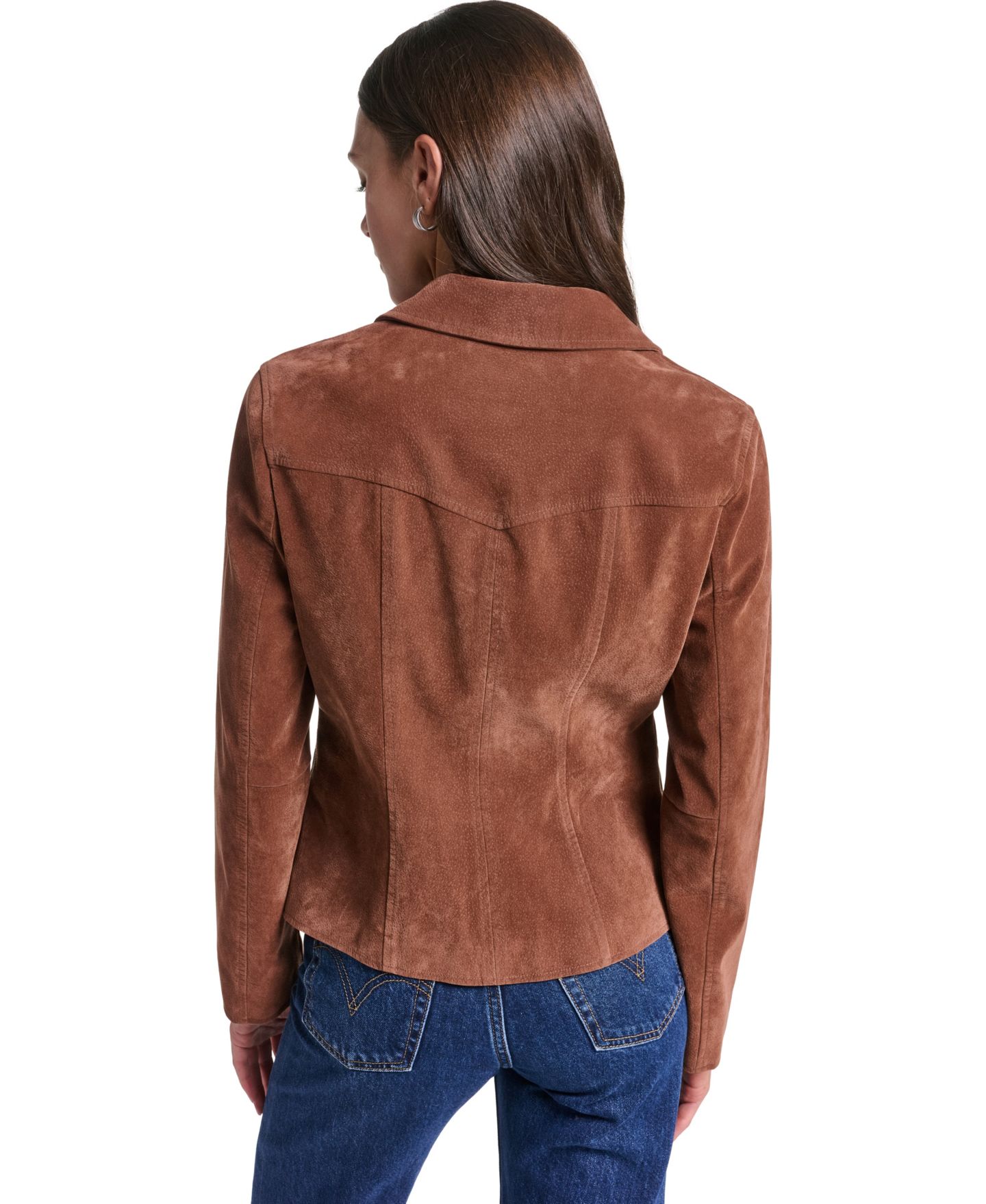 Женский пиджак Levi's Fitted Faux Suede Blazer, цвет: Кленовый — фото 6