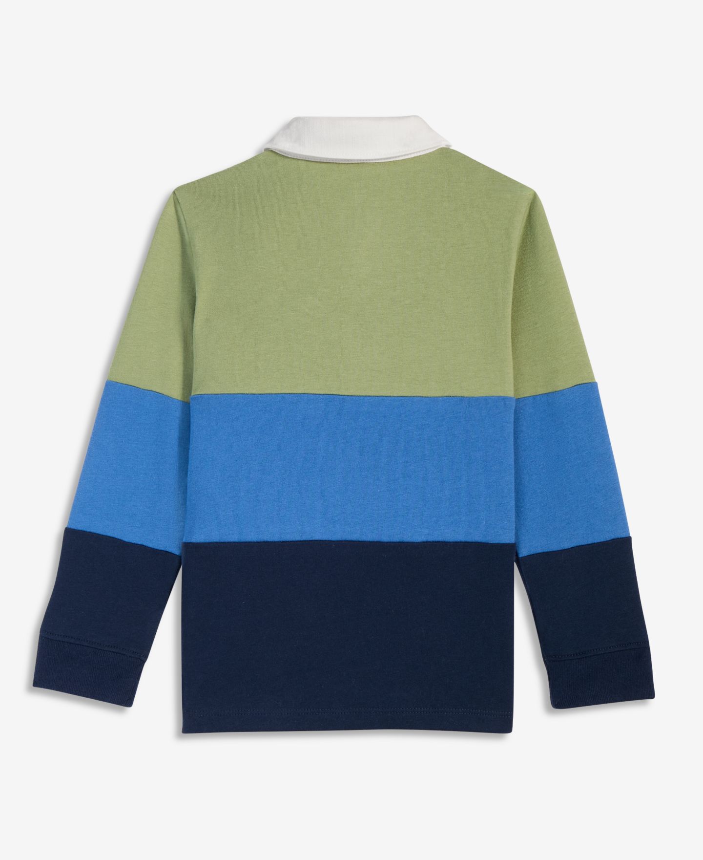 Детское поло Epic Threads Color Blocked Rugby Long-Sleeve Henley Closure Polo, цвет: Тёмно-синий — фото 2