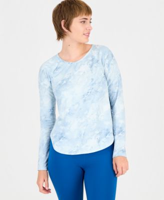 Women's Long-Sleeve Crewneck Relaxed-Fit T-Shirt