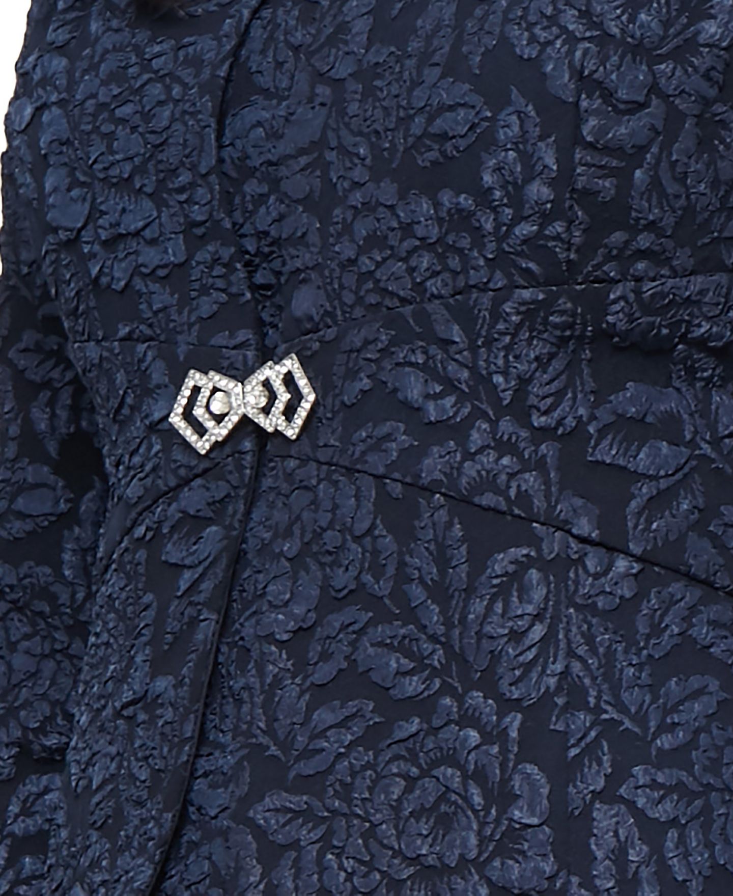 Женское платье Alex Evenings Petite Textured Jacquard Tea-Length Midi Jacket, цвет: Тёмно-синий — фото 5
