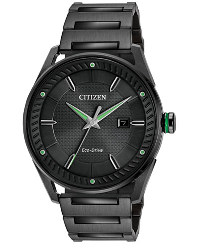 Citizen Drive from Citizen Eco-Drive Men's Black Ion-Plated Stainless Steel Bracelet Watch 42mm BM6985-55E