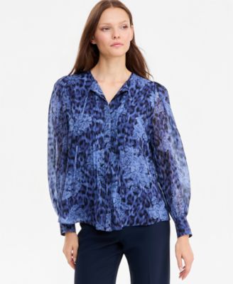 Women's Bella Long-Sleeve Sheer Blouse, Macy's Exclusive